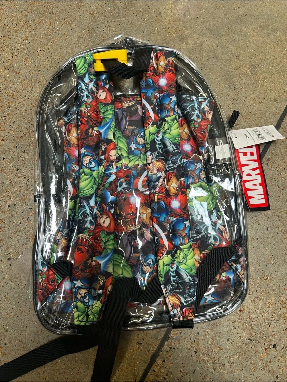Marvel Avengers 16.5” Clear PVC Backpack – Multicolor